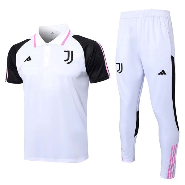 Polo Juventus Komplett Set 2023-24 Weiß